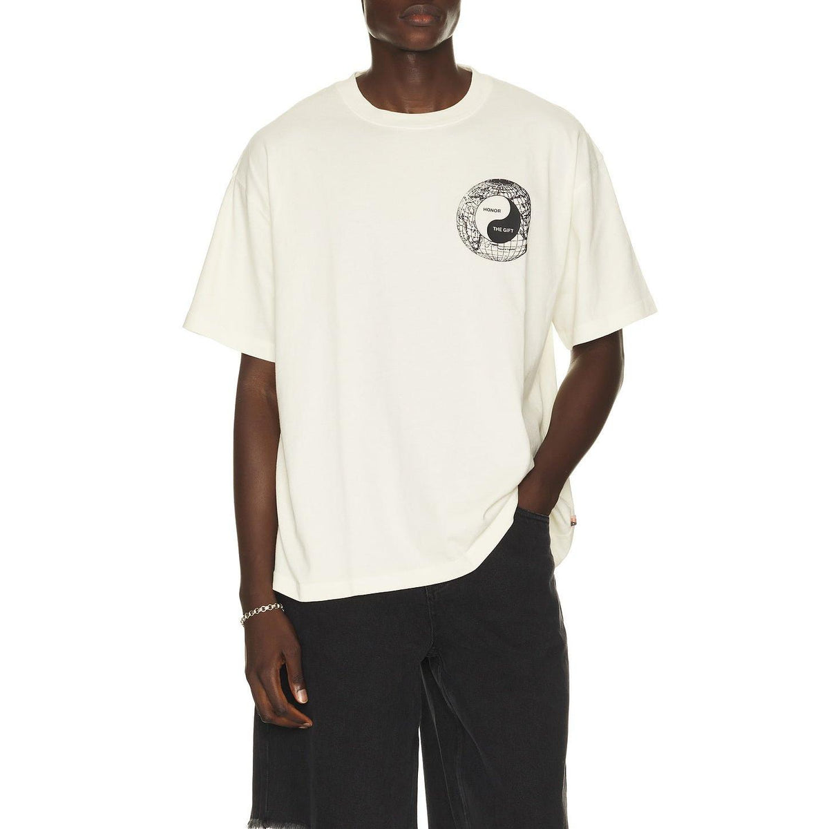Honor The Gift Breathe In Breathe Out Short Sleeve T-Shirt White - Im Your Wardrobe