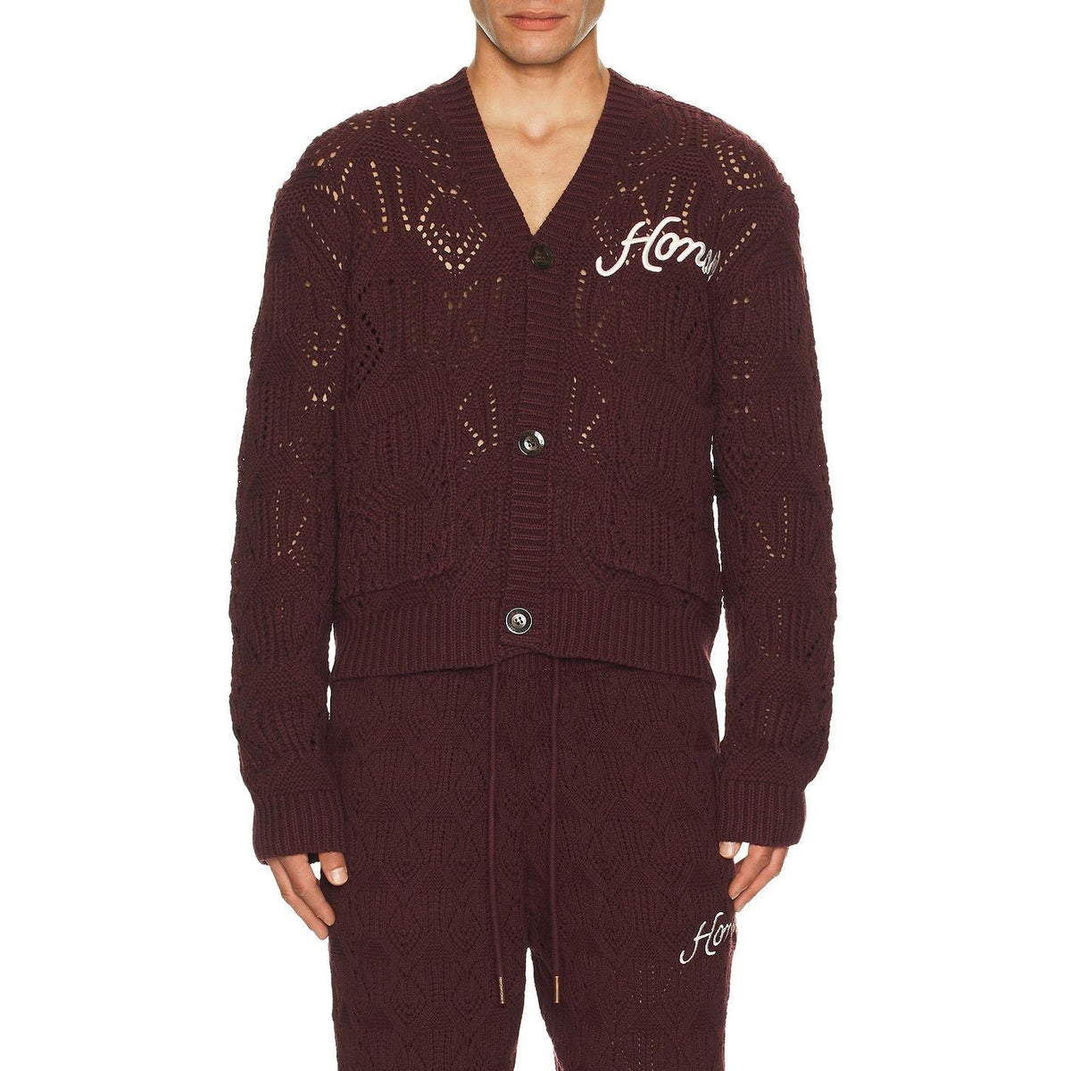 Honor The Gift Cable Cardigan Berry - Im Your Wardrobe