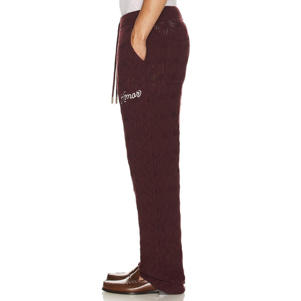 Honor The Gift Cable Knit Pant Berry - Im Your Wardrobe