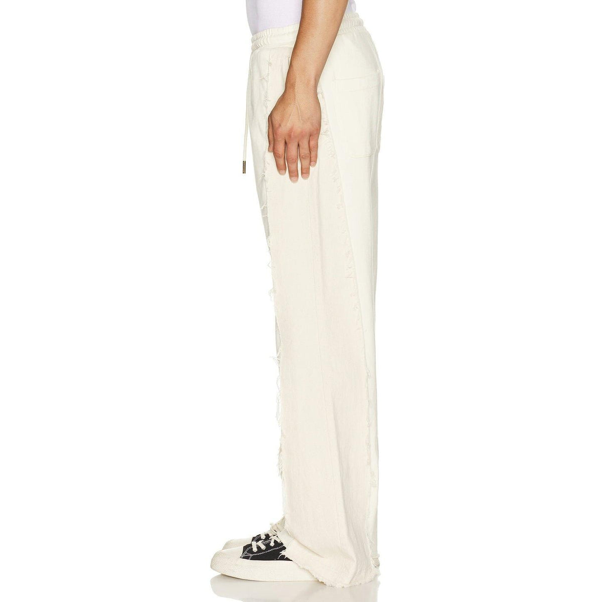 Honor The Gift Denim Panel Flare Sweatpant Bone - Im Your Wardrobe