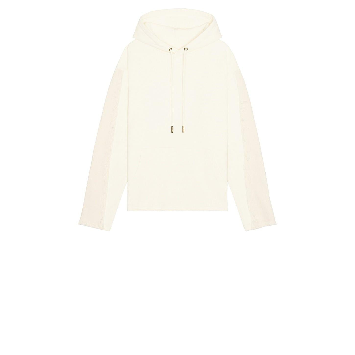Honor The Gift Denim Panel Hoodie Bone - Im Your Wardrobe