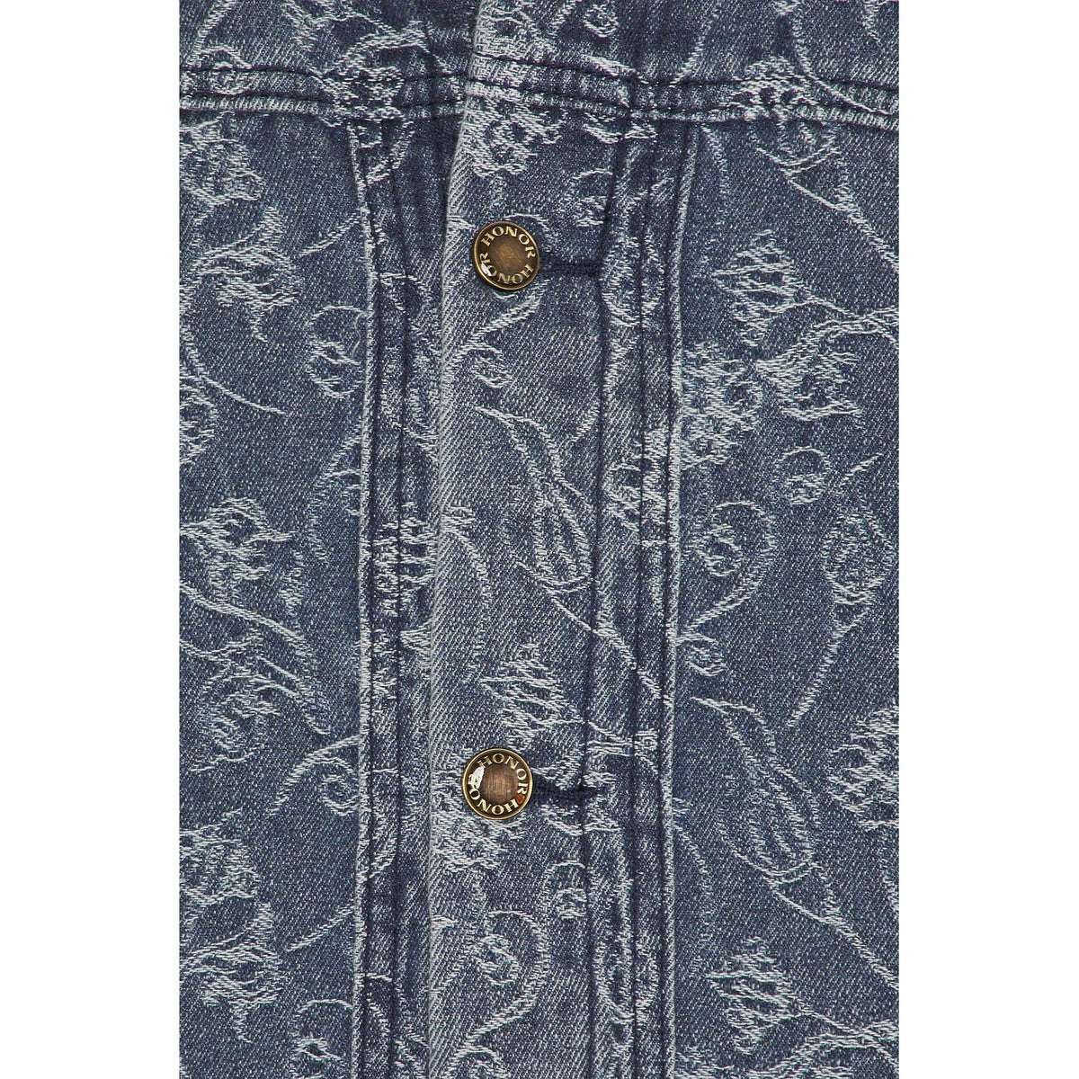 Honor The Gift Floral Utility Jacket Light Indigo - Im Your Wardrobe