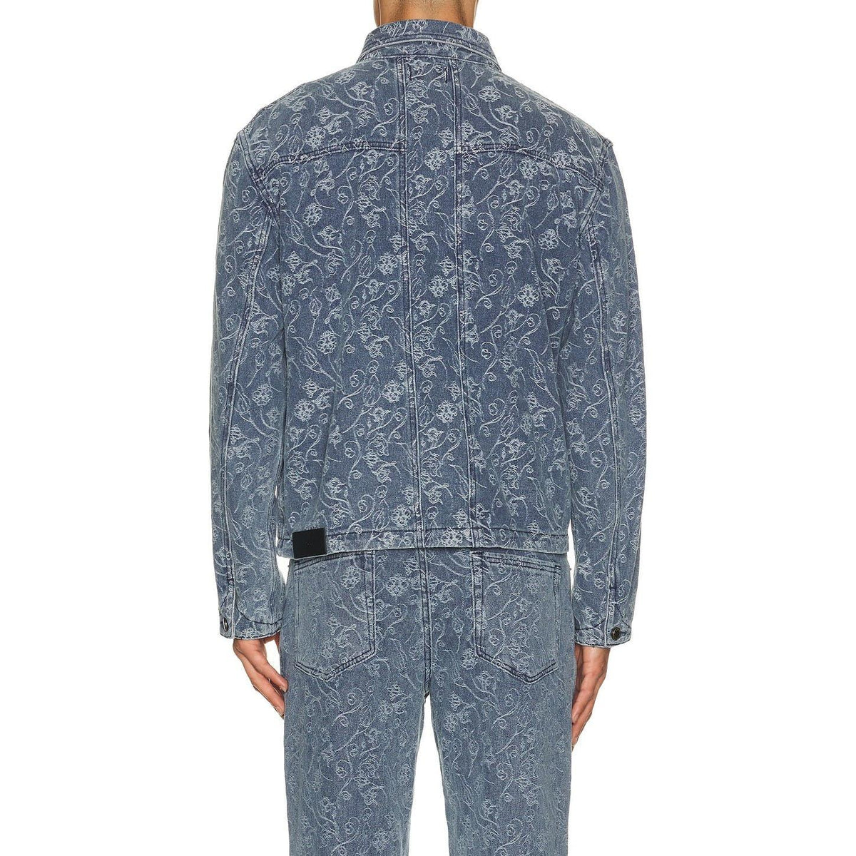 Honor The Gift Floral Utility Jacket Light Indigo - Im Your Wardrobe