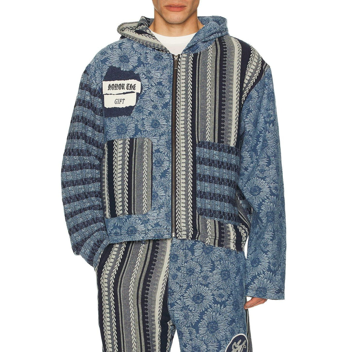 Honor The Gift Indigo Tapestry Hoodie Indigo - Im Your Wardrobe