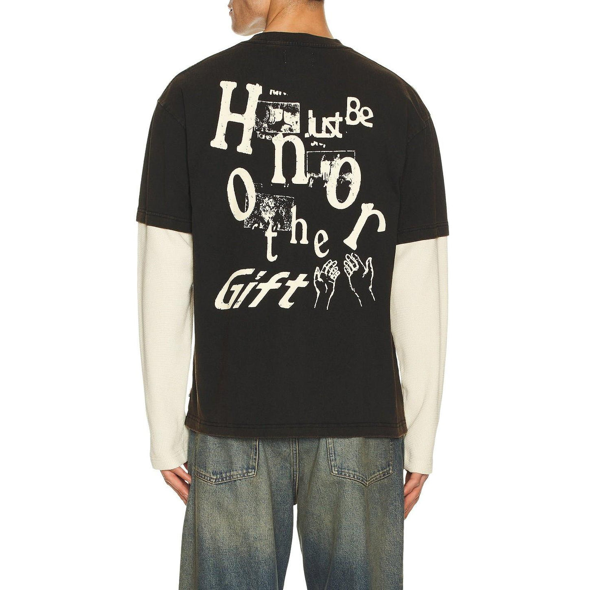 Honor The Gift Just Be Long Sleeve Tee Black - Im Your Wardrobe