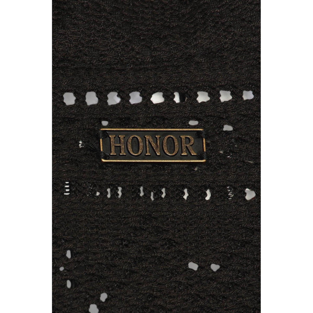 Honor The Gift Pointelle Crochet Camp Collar Shirt Black - Im Your Wardrobe