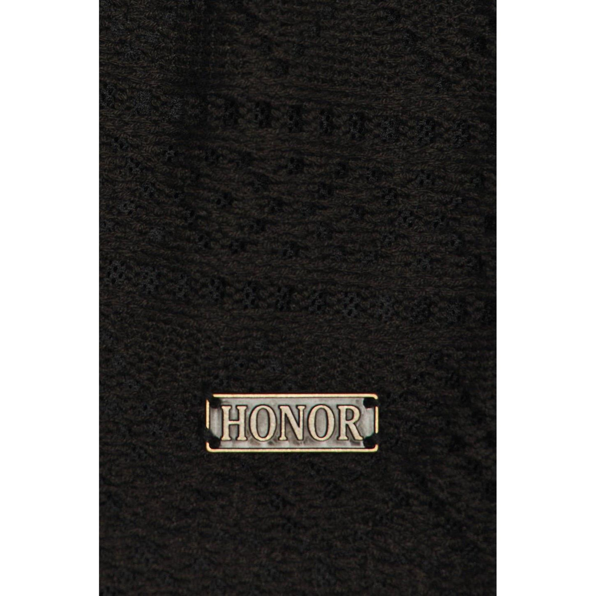 Honor The Gift Pointelle Crochet Drawcord 7" Short Black - Im Your Wardrobe