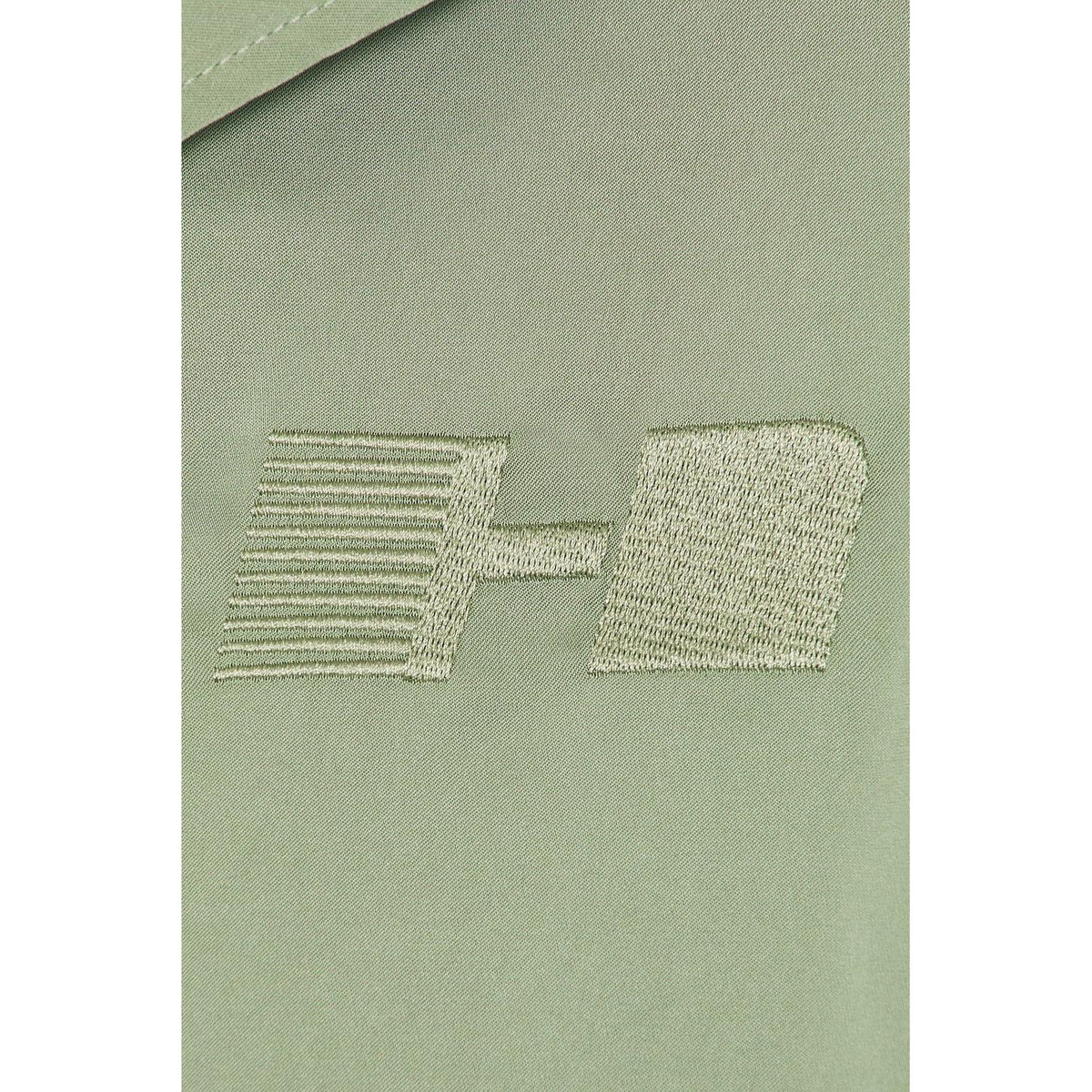 Honor The Gift Satin Chest Logo Camp Collar Shirt Sage - Im Your Wardrobe