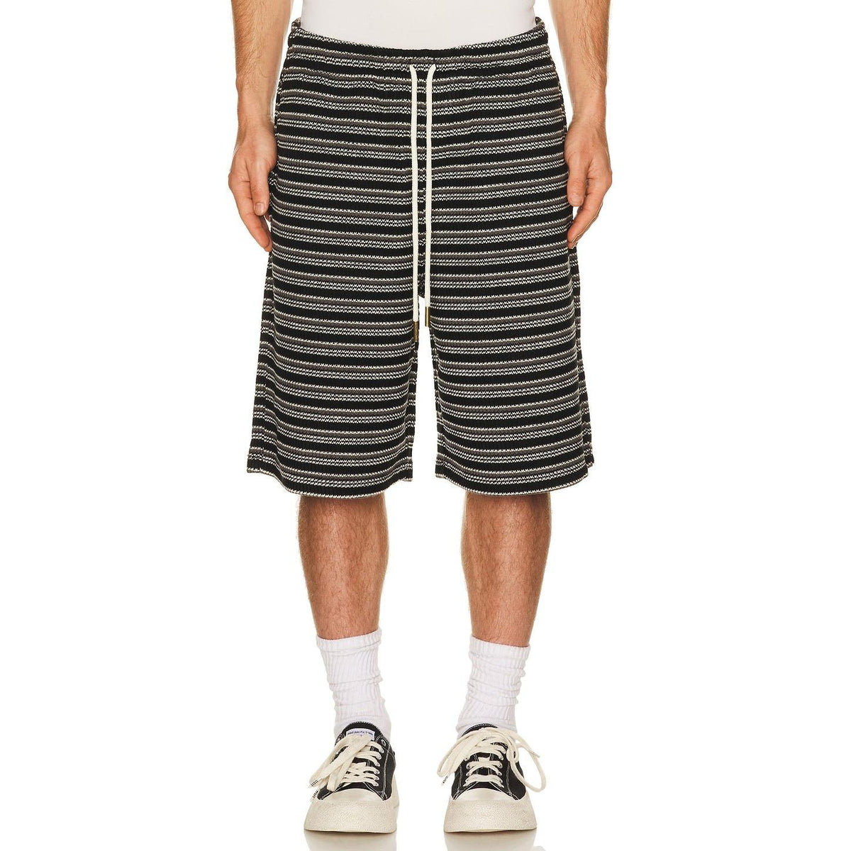 Honor The Gift Speak Striped Short Black - Im Your Wardrobe