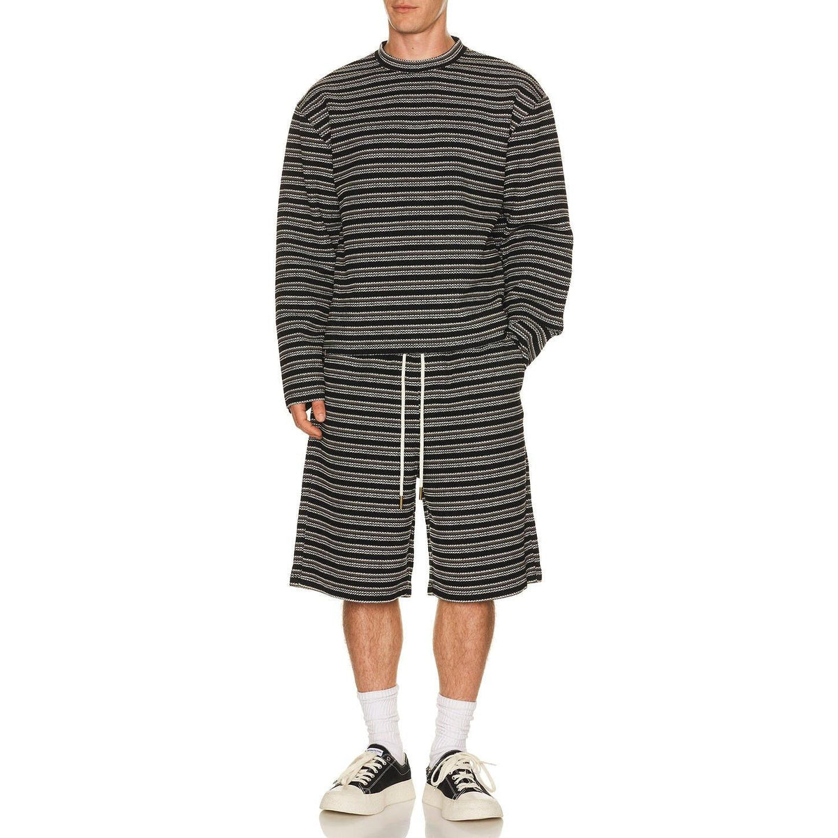 Honor The Gift Speak Striped Short Black - Im Your Wardrobe