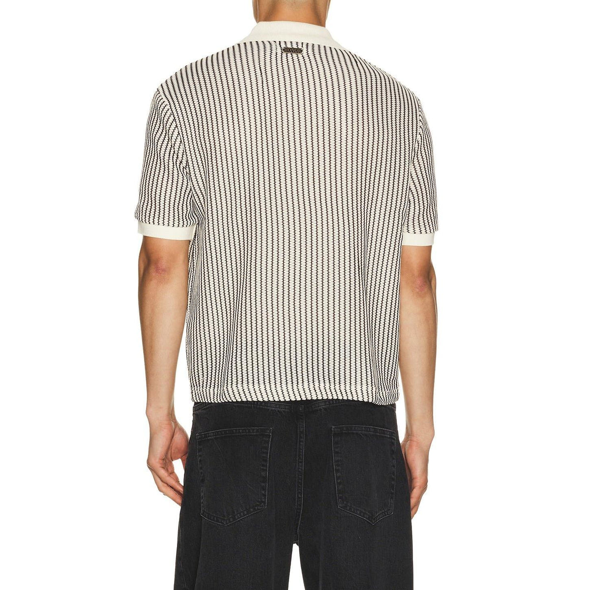 Honor The Gift Striped Knit Polo Bone - Im Your Wardrobe