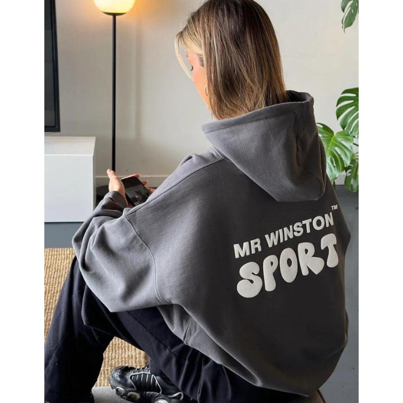 Mr Winston - Puff Hooded Sweat (Smoke Grey)