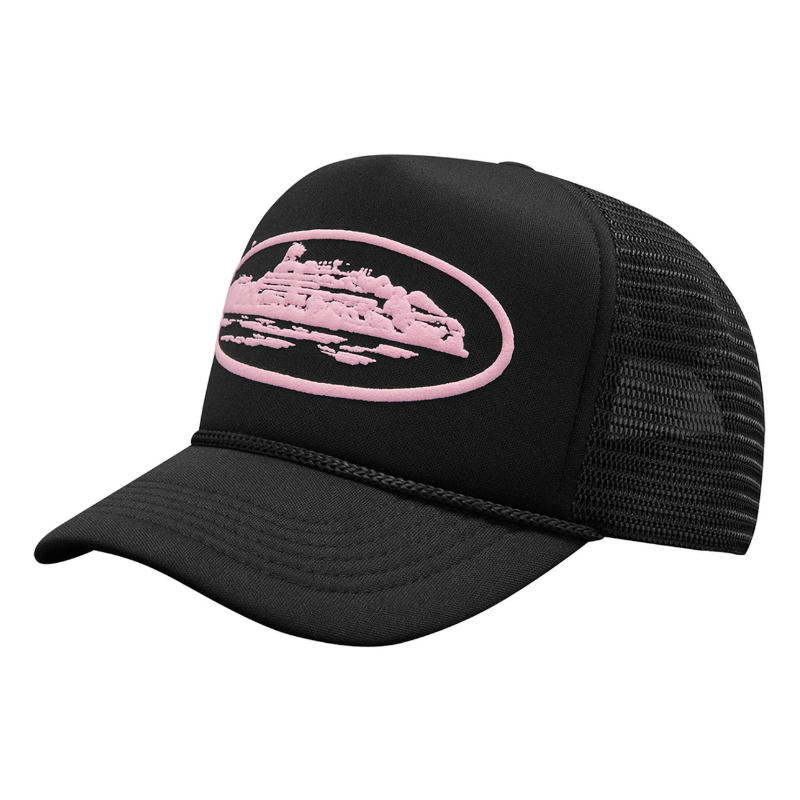 Corteiz - Alcatraz Premium Trucker (Black/Pink)