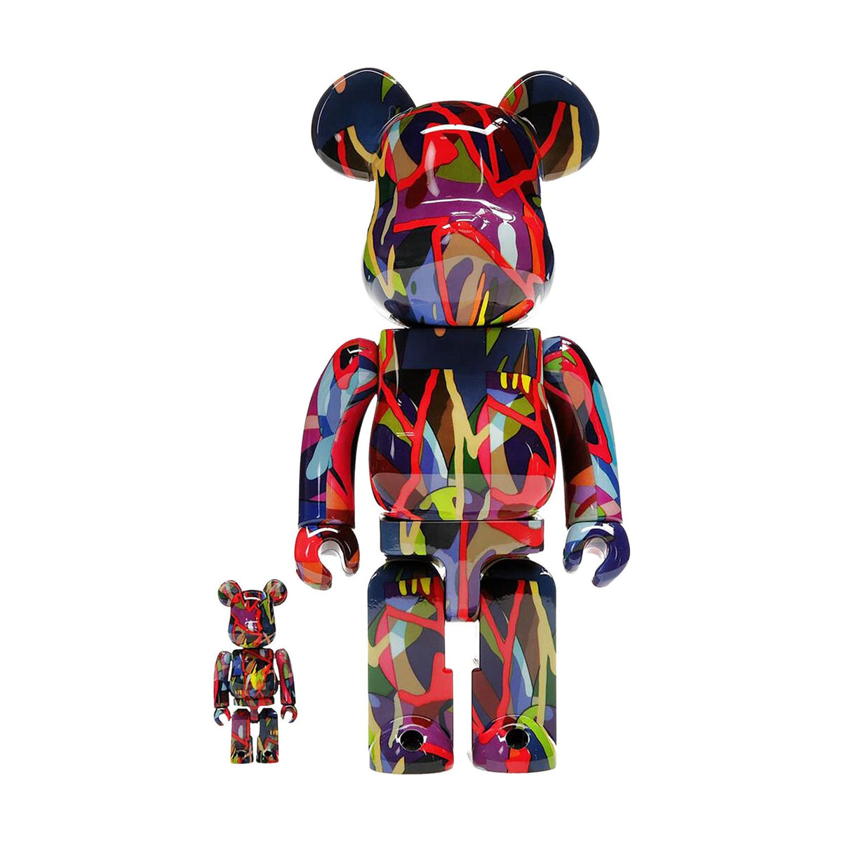 Bearbrick KAWS Tension 100% & 400% Set front