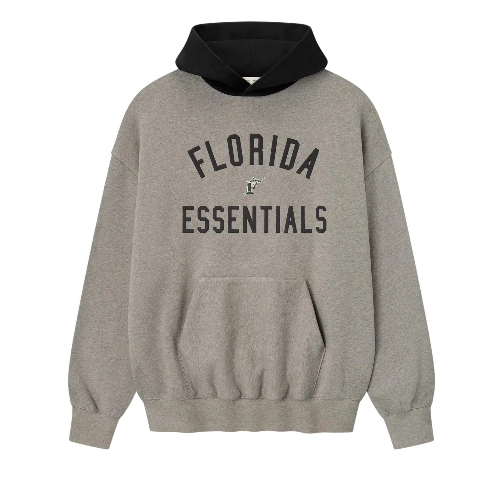 Fear of God Essentials Marlins Sport Hoodie Concrete Heather/Blk