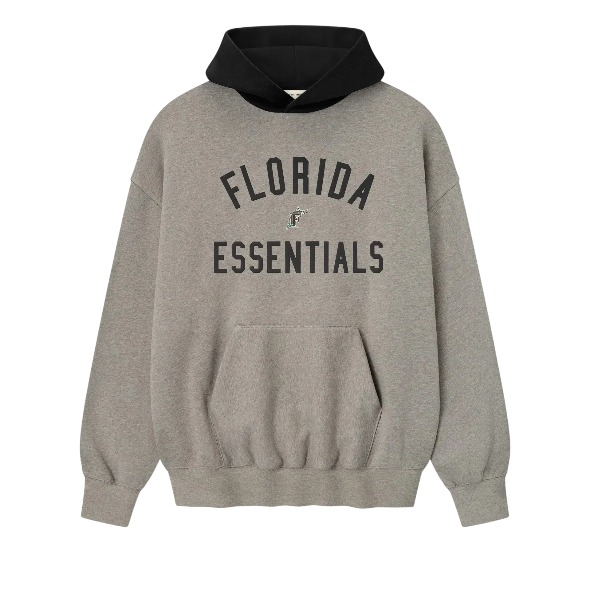 Fear of God Essentials Marlins Sport Hoodie Concrete Heather/Blk