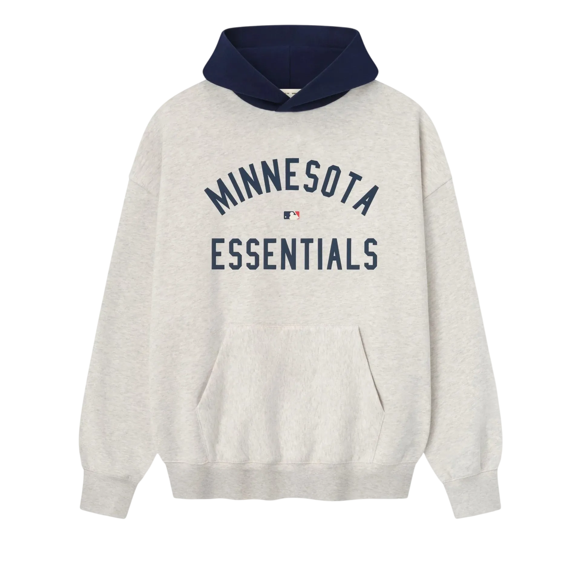 Fear of God Essentials Twins Sport Hoodie Oatmeal Heather/Midnight Navy