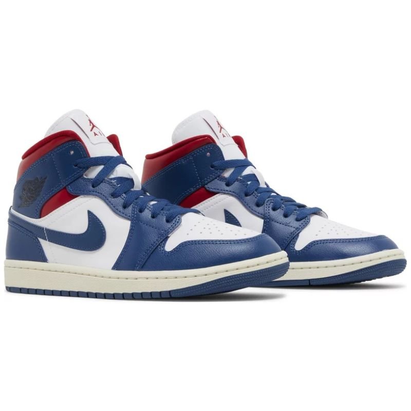 Jordan 1 Mid French Blue Gym Red (W) - Im Your Wardrobe