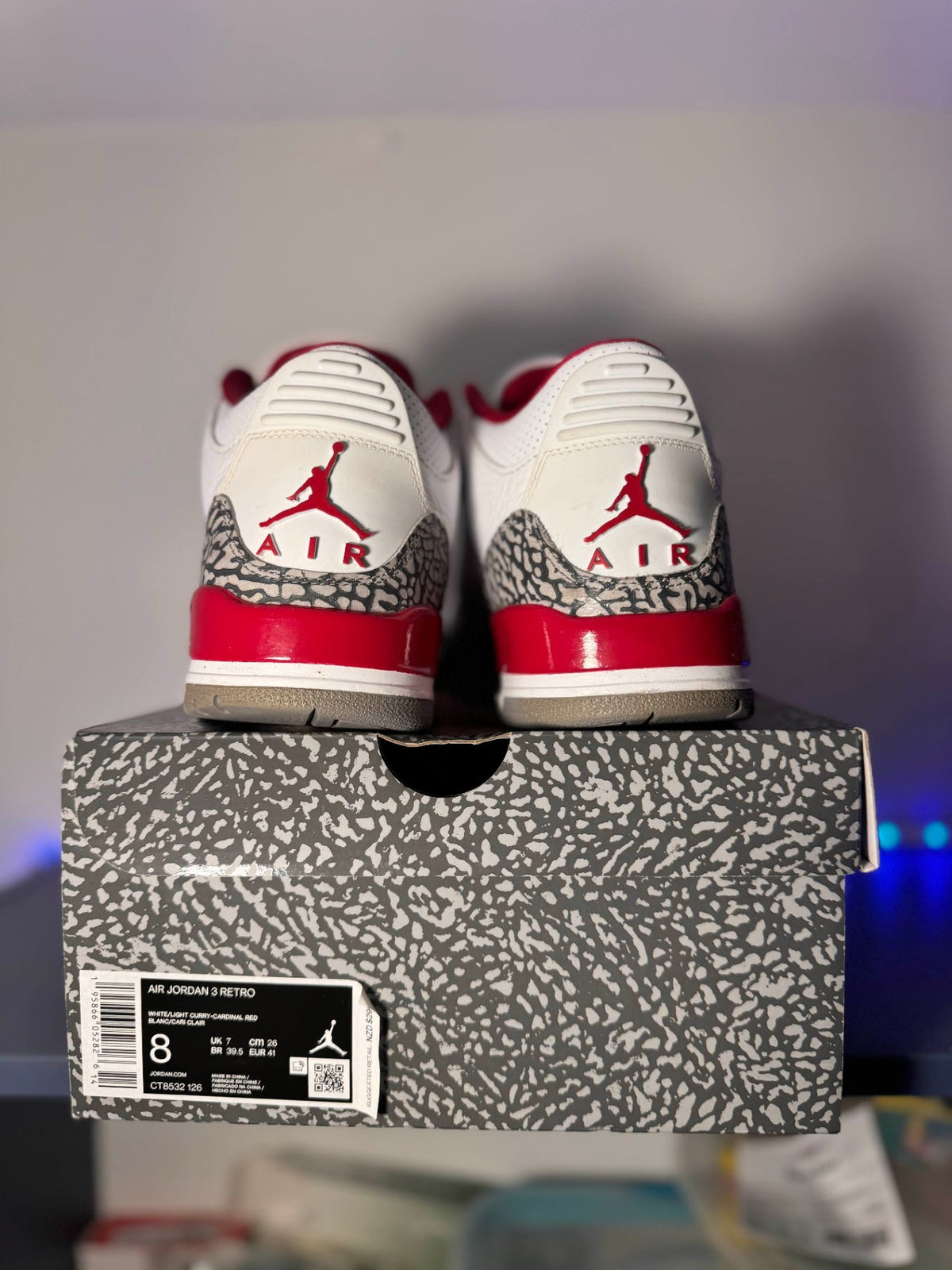 Jordan 3 Retro &#39;Red Cardinal&#39; - 8 US (9.5 Women&#39;s) - Im Your Wardrobe