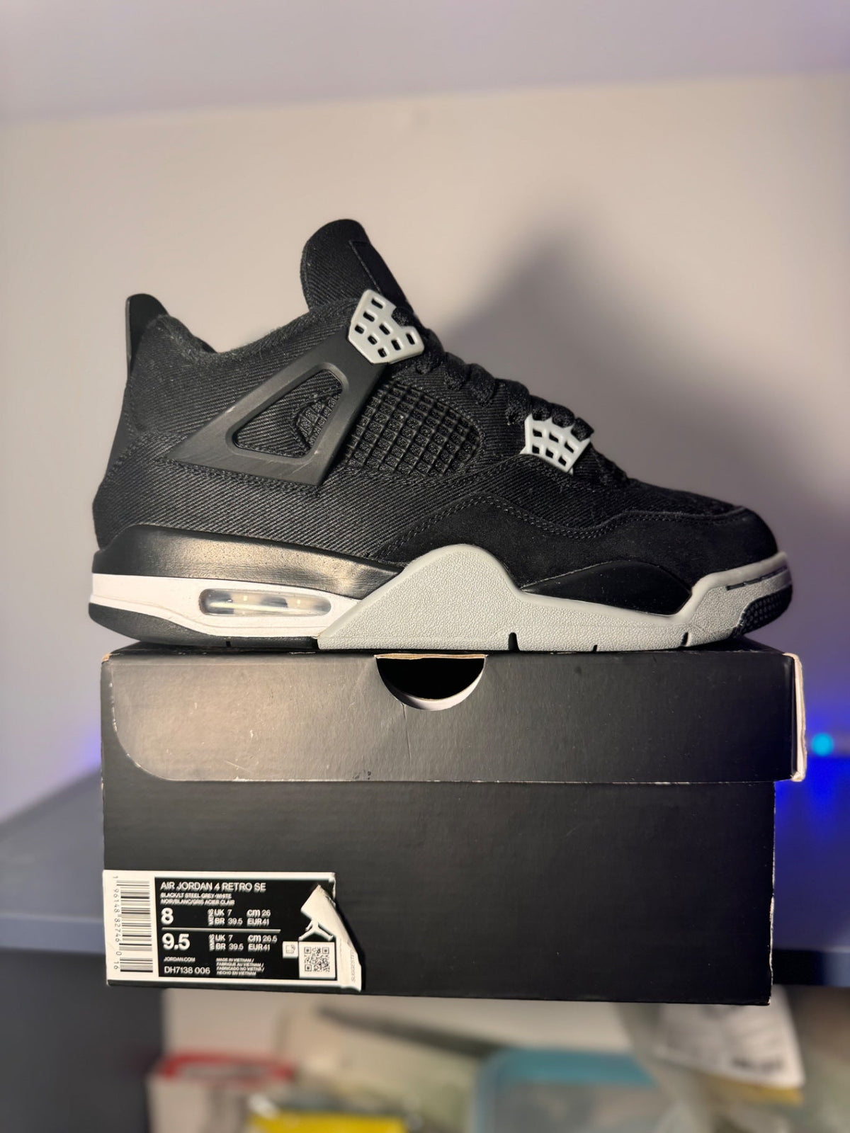 Jordan 4 Retro SE ‘Black Canvas’ - 8 US (9.5 Women&#39;s) - Im Your Wardrobe