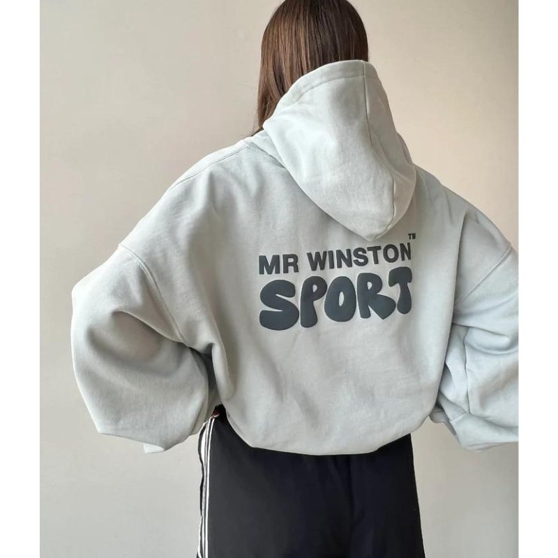 Mr Winston - Puff Hooded Sweat (Soft Grey) - Im Your Wardrobe