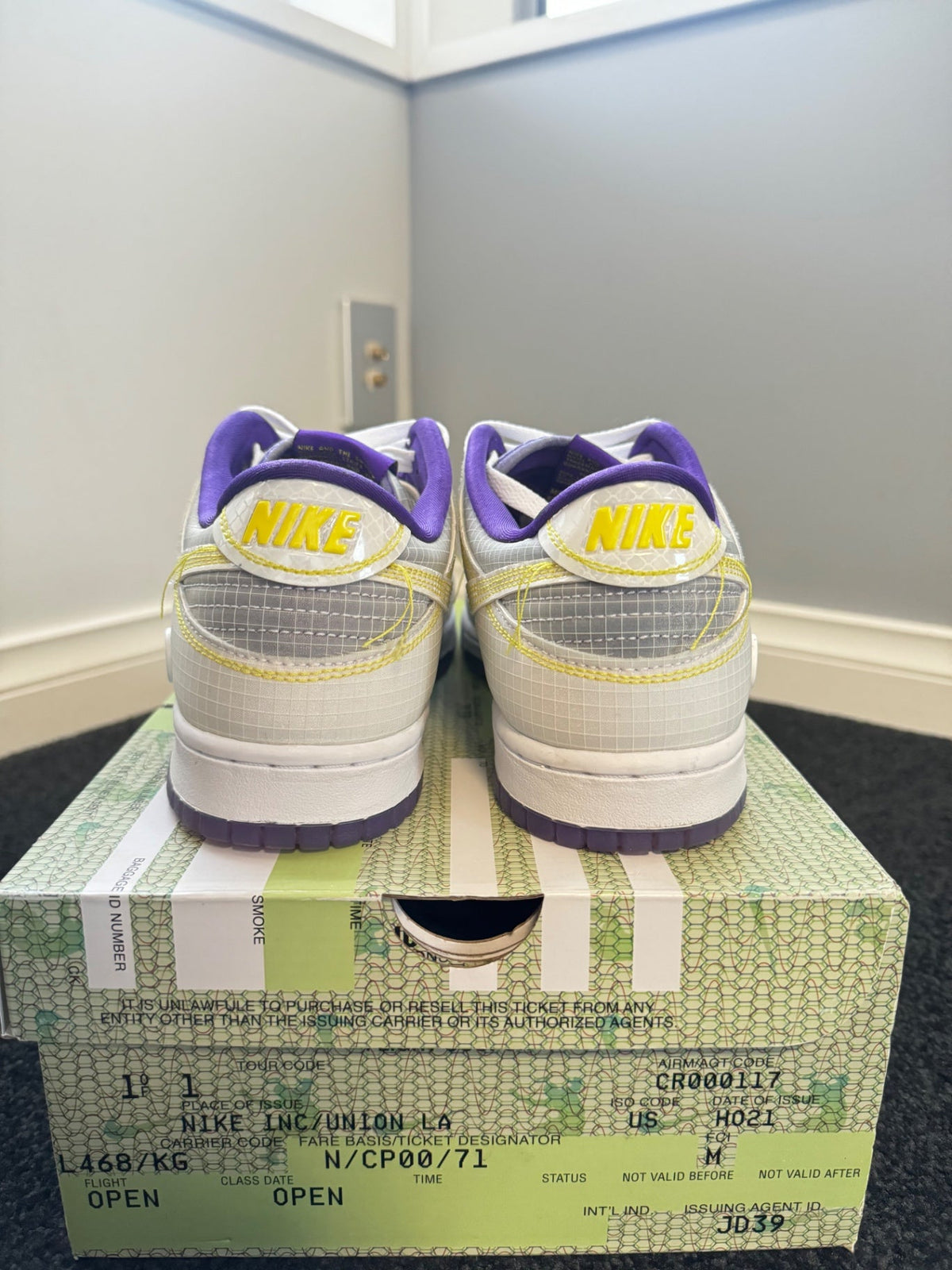 Nike Dunk Low x Union LA &#39;Passport Pack&#39; Court Purple - 9 US (10.5 Women&#39;s) - Im Your Wardrobe