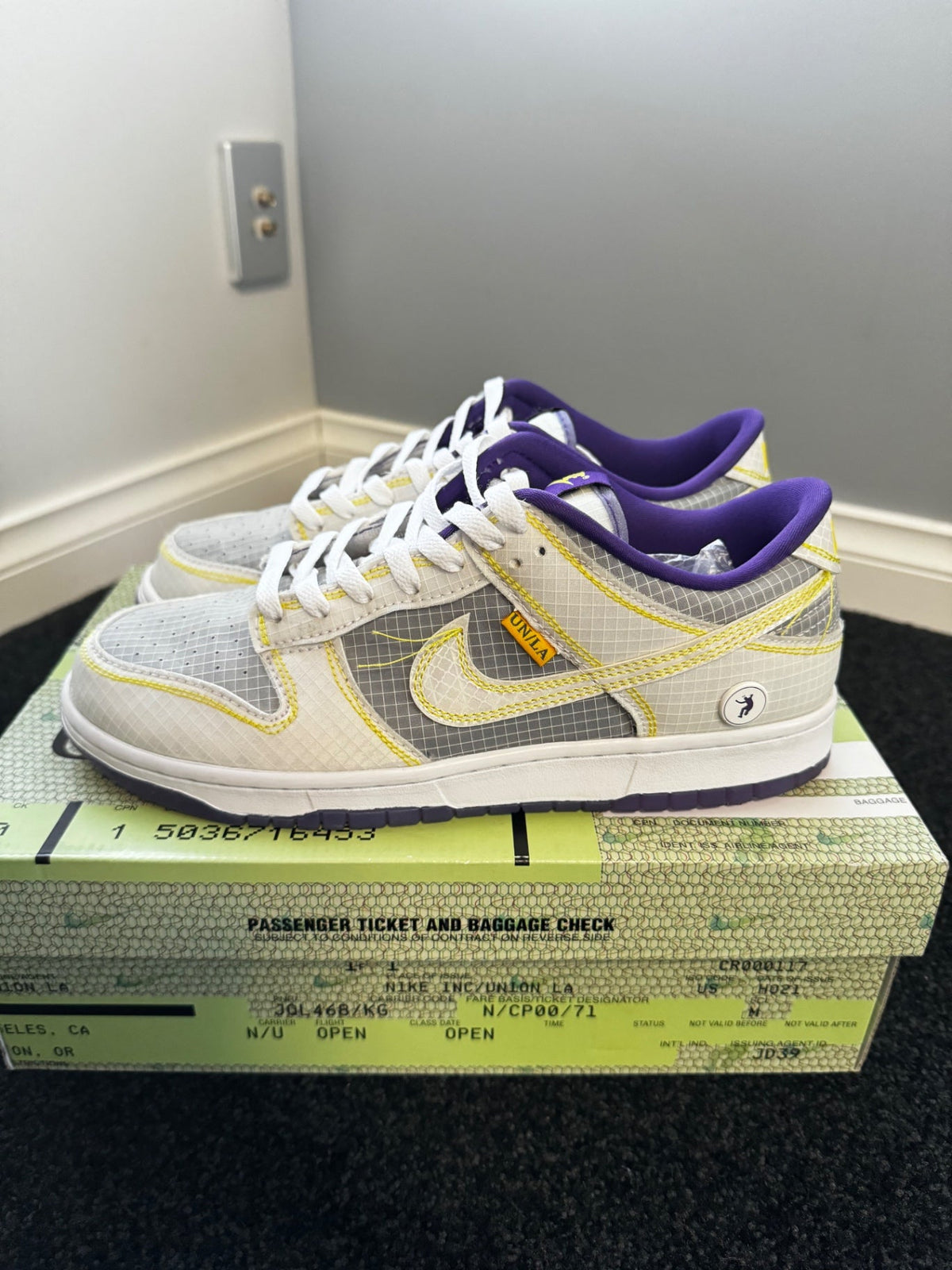 Nike Dunk Low x Union LA &#39;Passport Pack&#39; Court Purple - 9 US (10.5 Women&#39;s) - Im Your Wardrobe