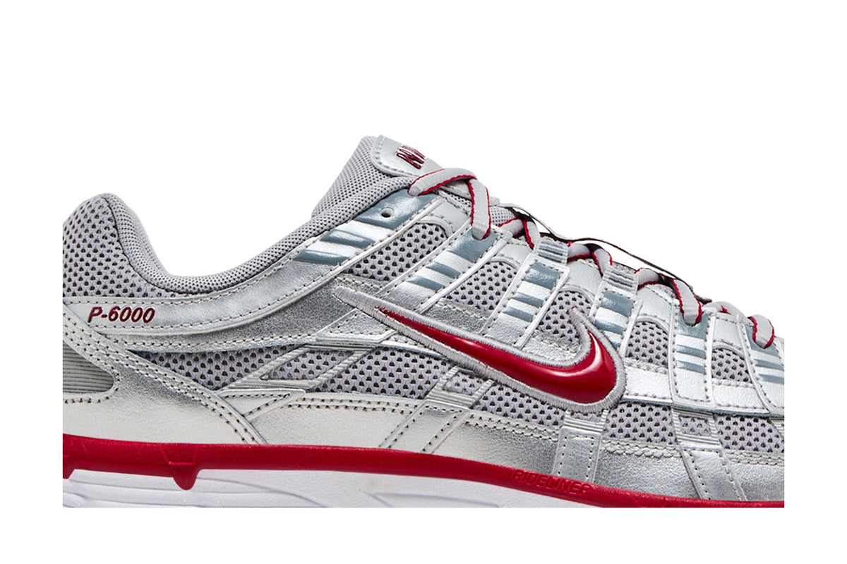 Nike P-6000 Metallic Silver Gym Red - Im Your Wardrobe