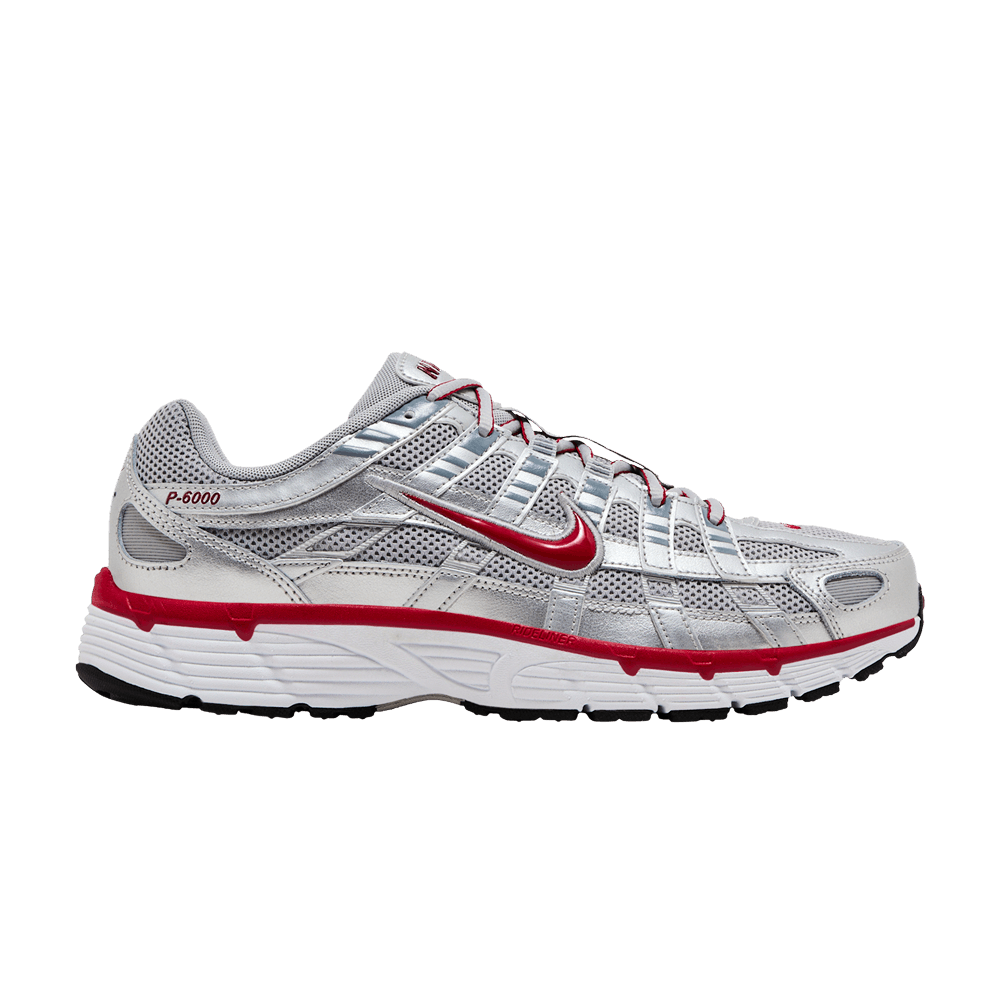Nike P-6000 Metallic Silver Gym Red - Im Your Wardrobe
