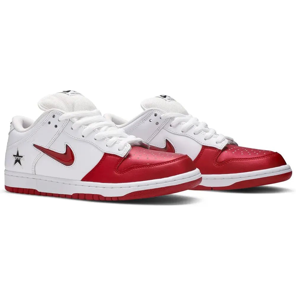 Nike SB Dunk Low Supreme Jewel Swoosh Red - Im Your Wardrobe