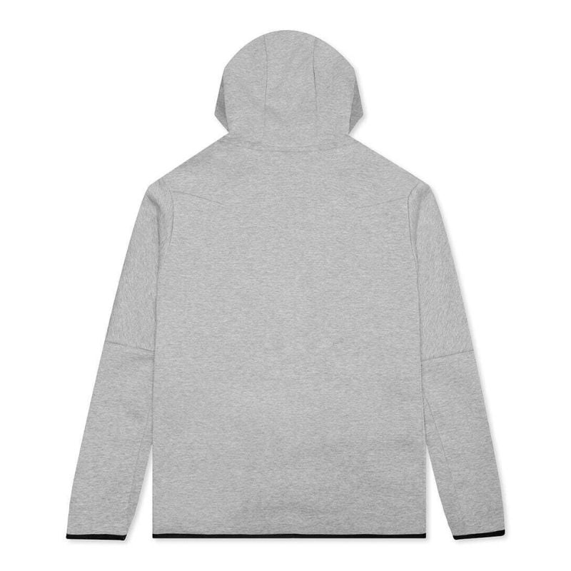 Nike Sportswear Tech Fleece - Full - Zip Hoodie (Heather Grey/Black) - Im Your Wardrobe