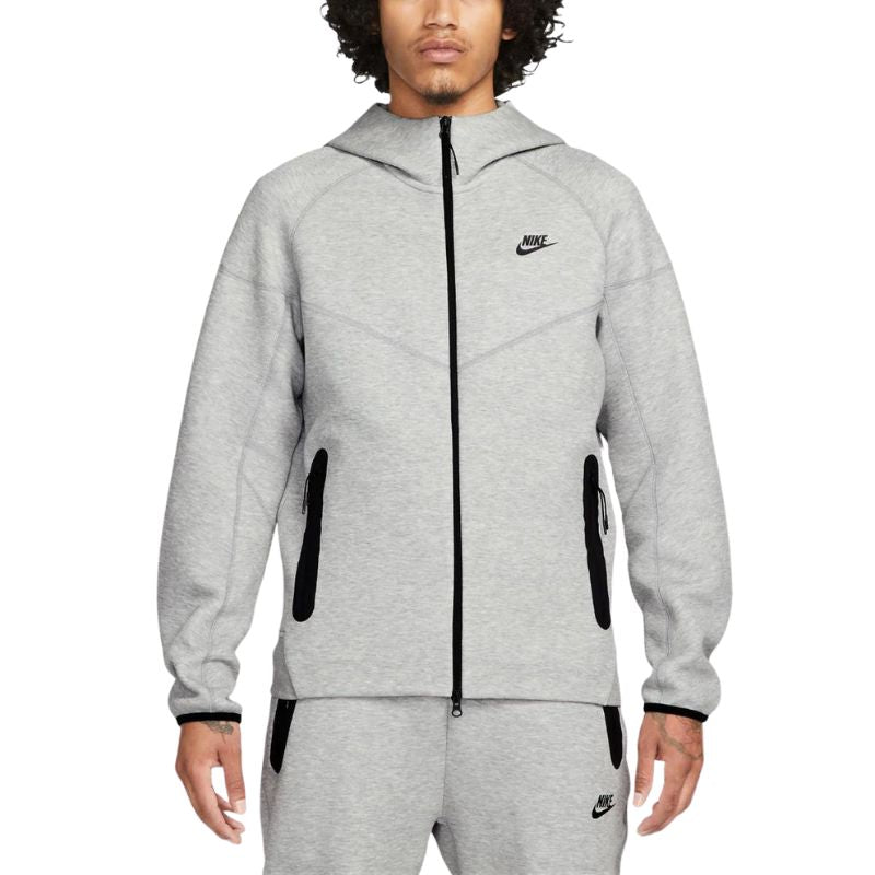 Nike Sportswear Tech Fleece Windrunner Full - Zip Hoodie - Dark Grey Heather/Black - Im Your Wardrobe