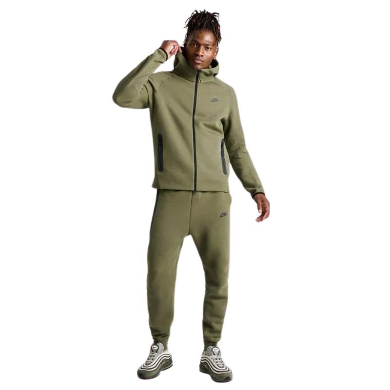 Nike Sportswear Tech Fleece Windrunner Full - Zip Hoodie Medium Olive/Black - Im Your Wardrobe