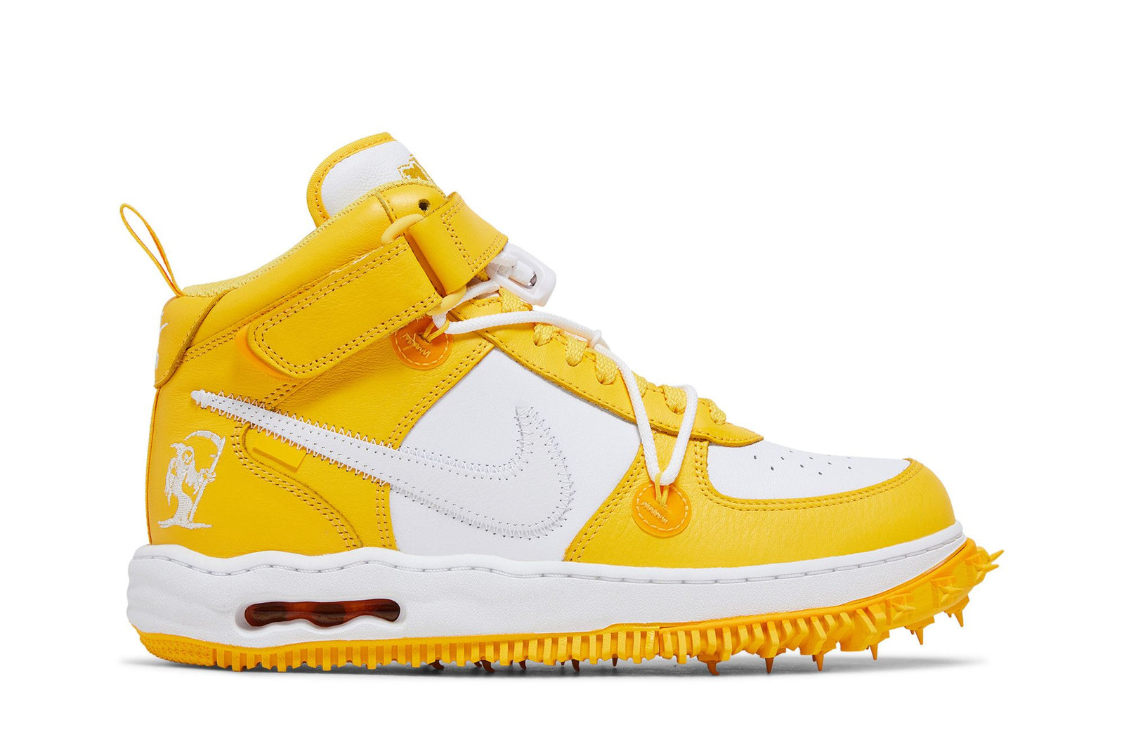 Off-White x Nike Air Force 1 Mid SP Leather Varsity Maize - Im Your Wardrobe