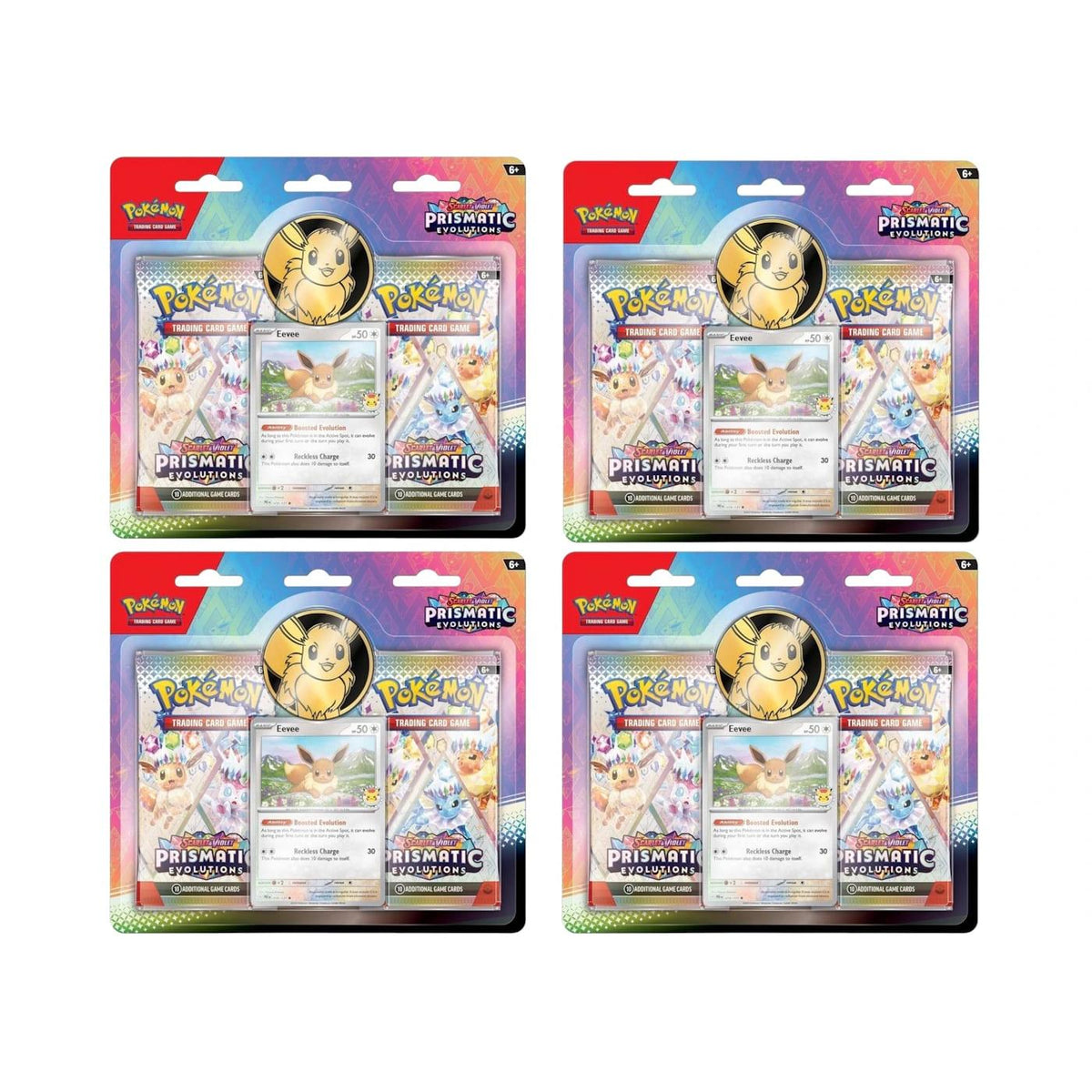Pokemon Prismatic Evolutions 2 Booster Pack Blister Box 4x Lot Pokémon Scarlet &amp; Violet - Im Your Wardrobe