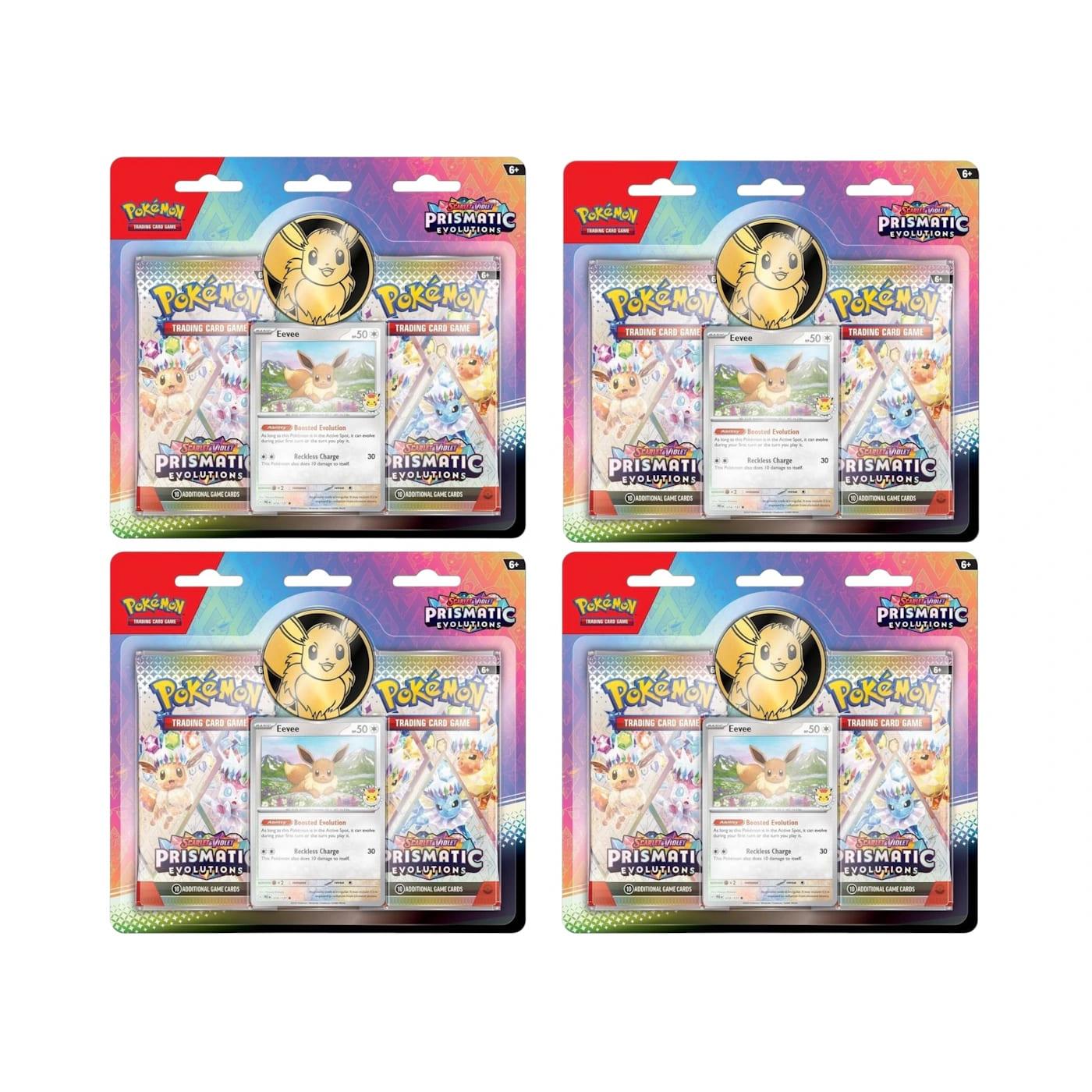 Pokemon Prismatic Evolutions 2 Booster Pack Blister Box 4x Lot Pokémon Scarlet & Violet - Im Your Wardrobe