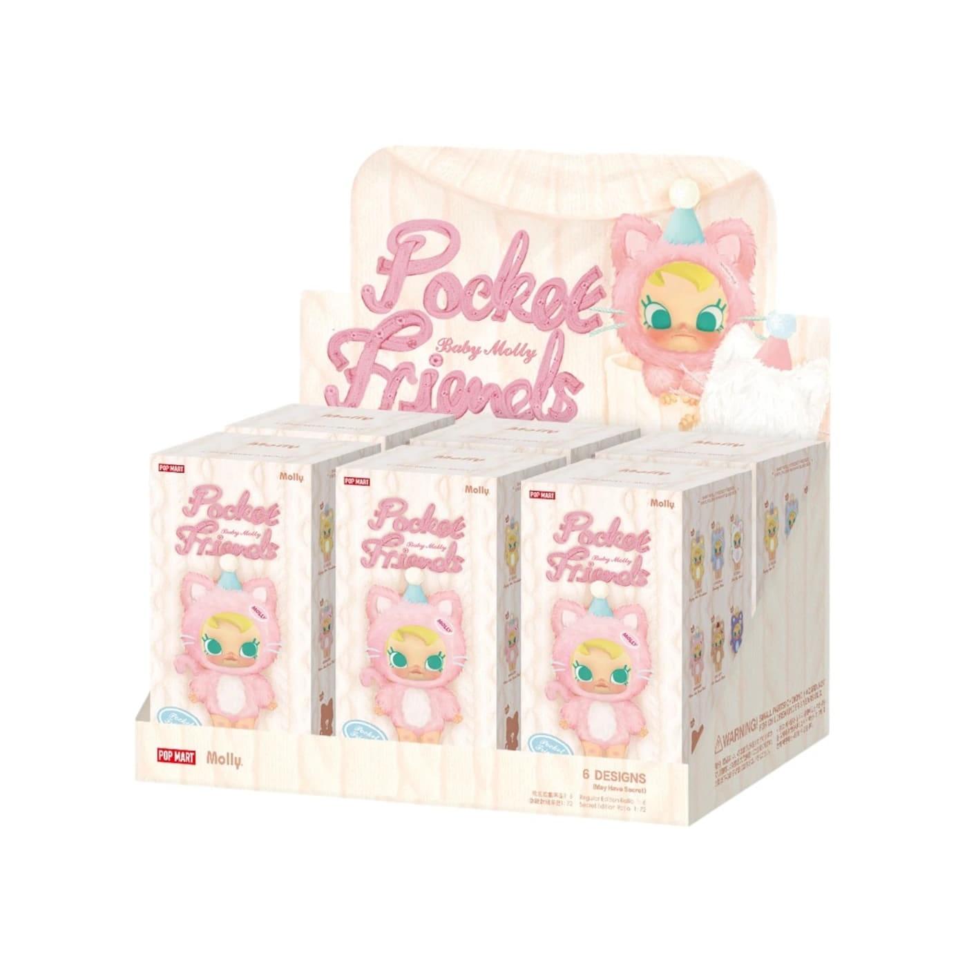 Pop Mart Baby Molly Pocket Friends Series Vinyl Plush Pendant Sealed Case (6 Blind Box)