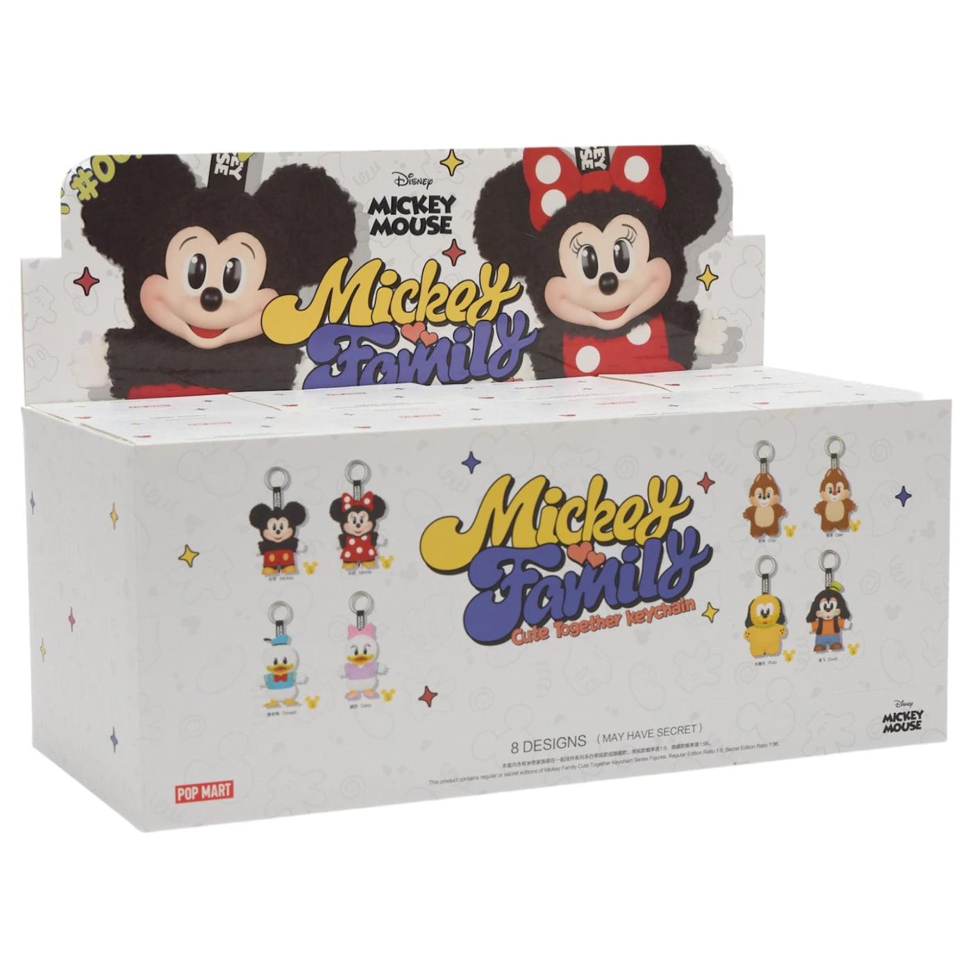 Pop Mart Disney Mickey Family Together Series Plush Keychain Sealed Case (8 Blind Box)