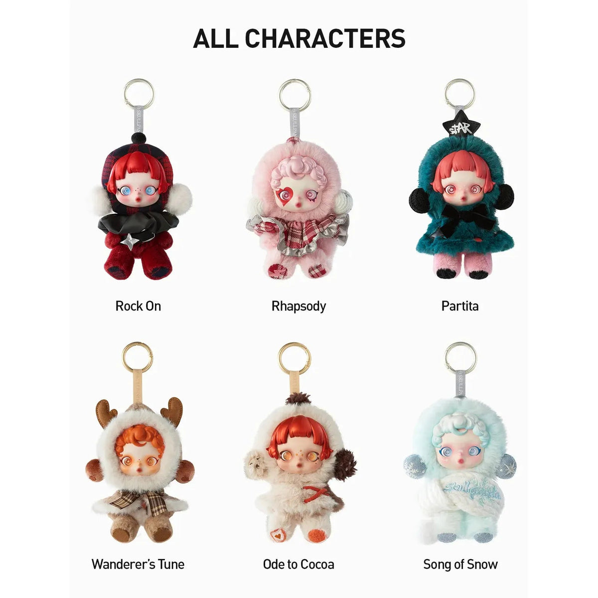 Pop Mart SKULLPANDA Winter Symphony Series Vinyl Face Plush Pendant Sealed Case (6 Blind Box) - Im Your Wardrobe
