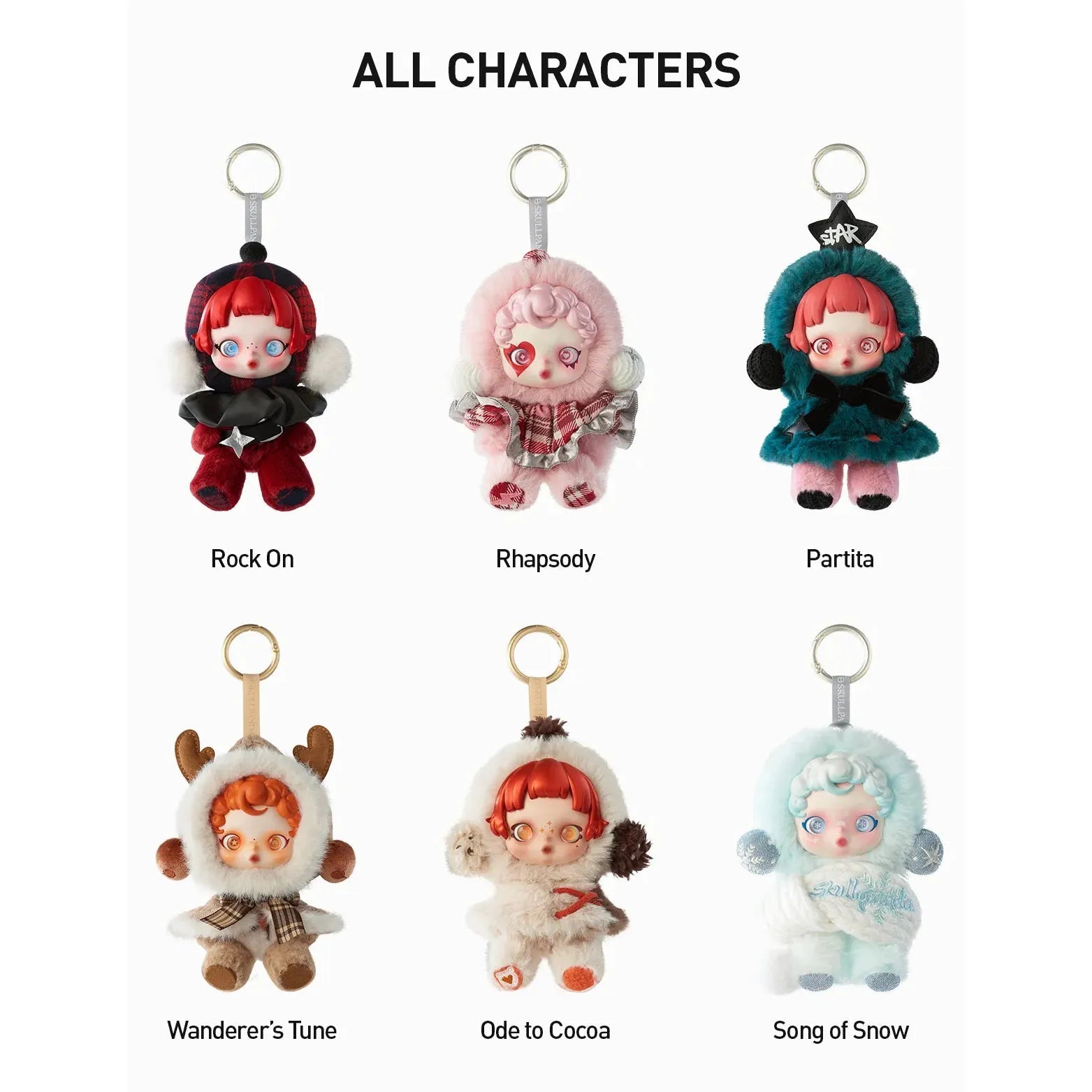 Pop Mart SKULLPANDA Winter Symphony Series Vinyl Face Plush Pendant Sealed Case (6 Blind Box)
