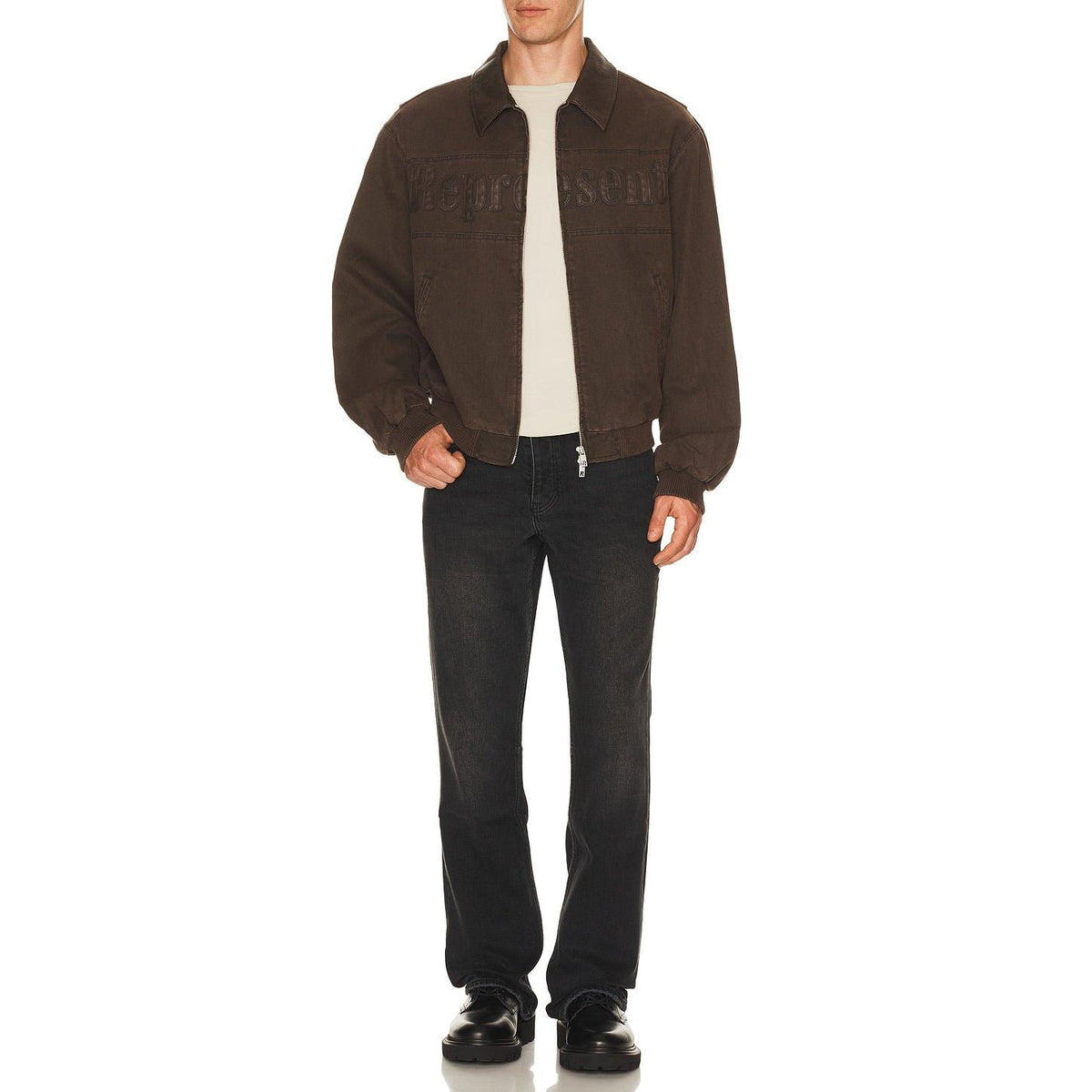 Represent Bootcut Denim Jeans Aged Black - Im Your Wardrobe
