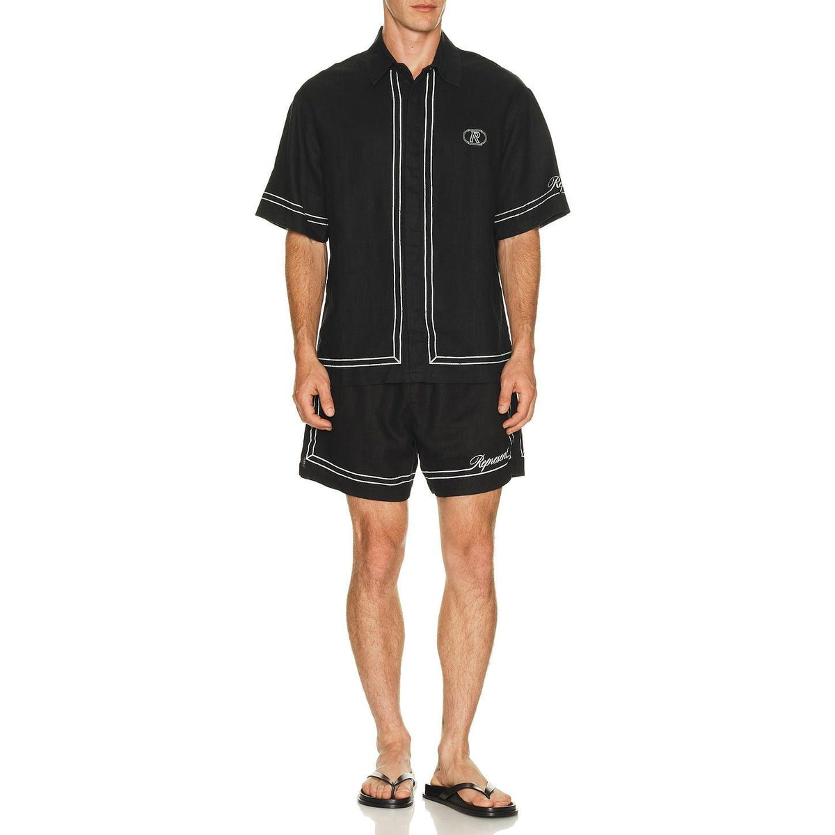 Represent Border Shirt Jet Black - Im Your Wardrobe