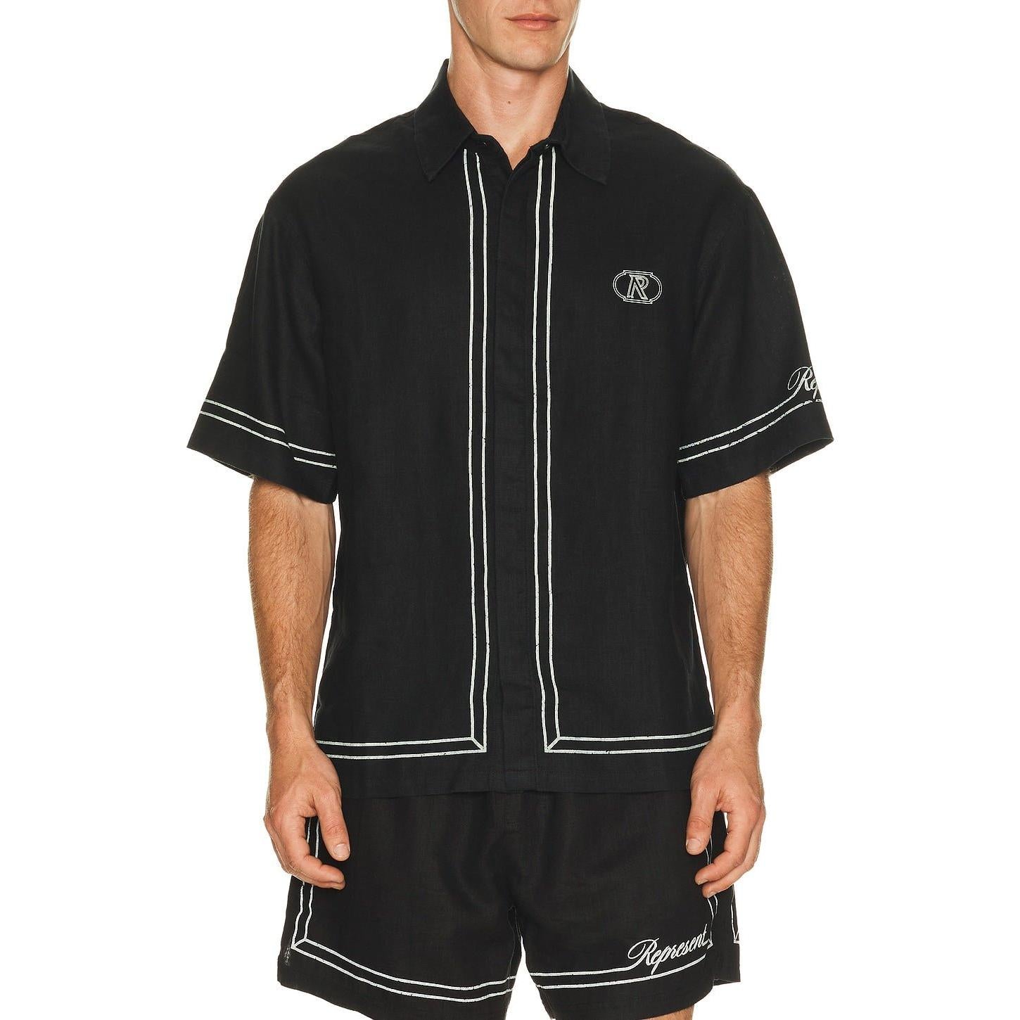 Represent Border Shirt Jet Black - Im Your Wardrobe