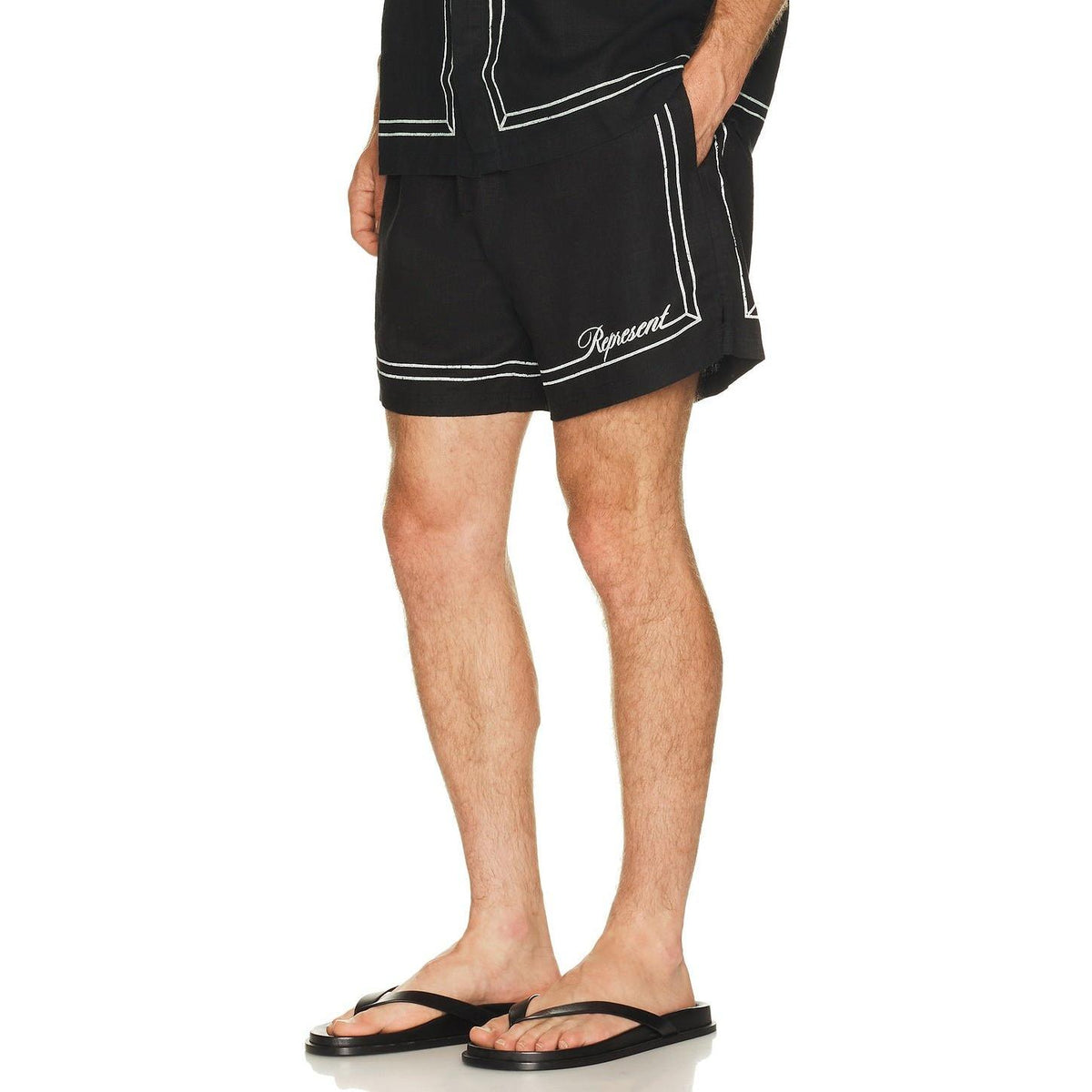 Represent Border Short Jet Black - Im Your Wardrobe