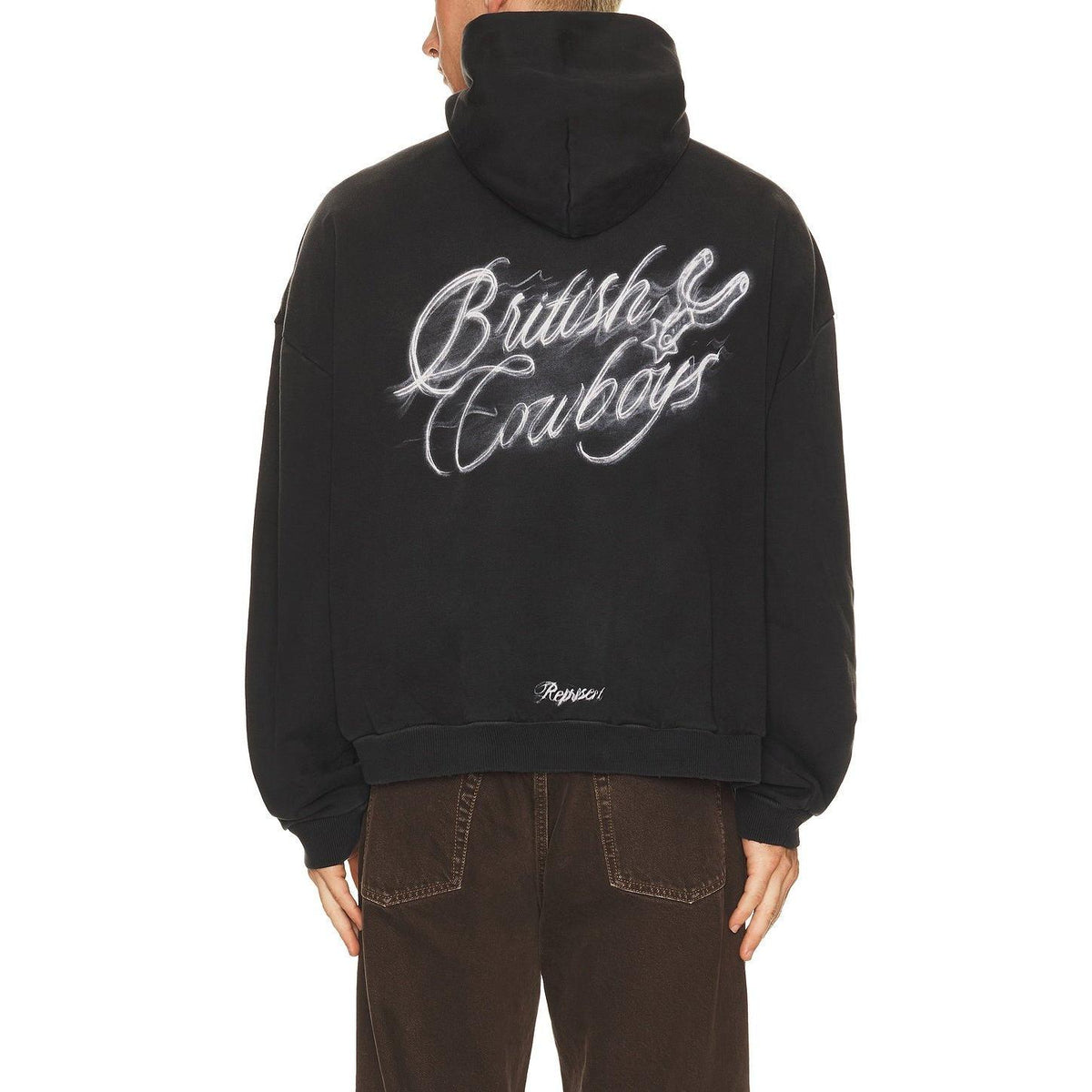 Represent British Cowboys Hoodie Stained Black - Im Your Wardrobe