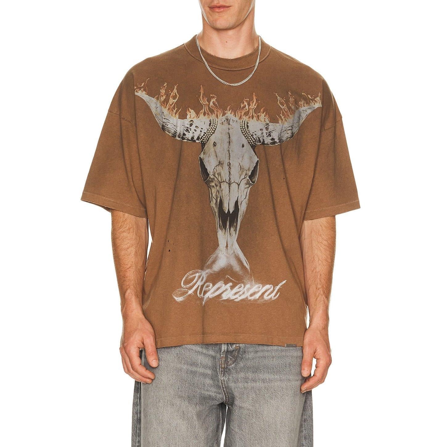Represent British Cowboys Tee Dusty Brown - Im Your Wardrobe