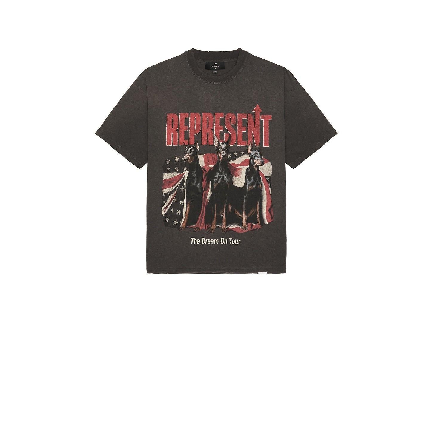 Represent Dream On Tour Tee Sun Fade Grey - Im Your Wardrobe