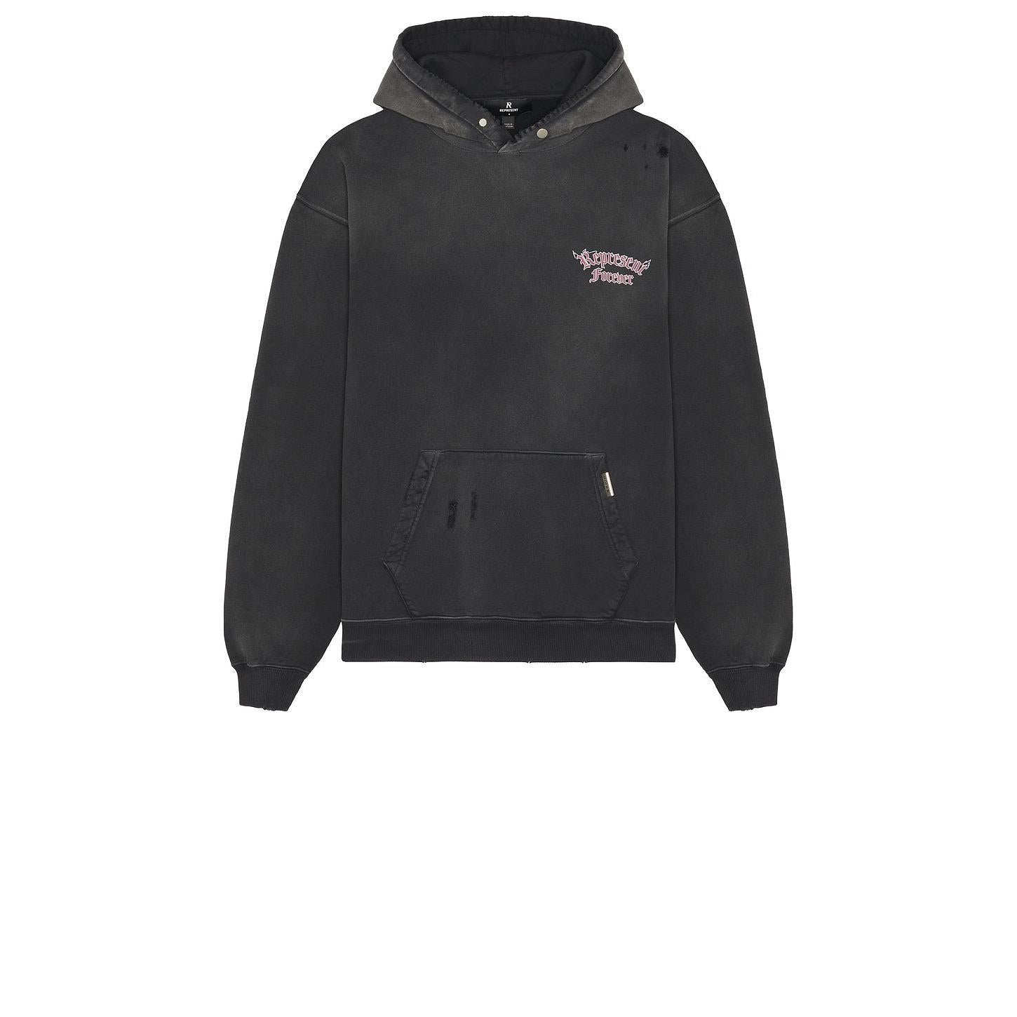 Represent Duality Hoodie Washed Black - Im Your Wardrobe