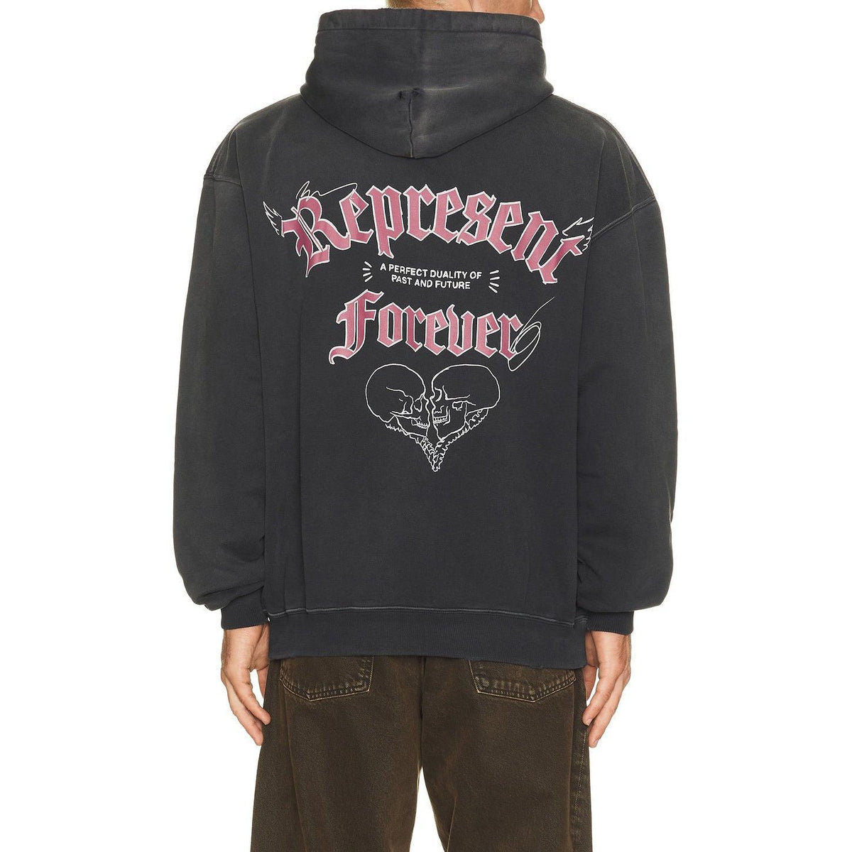 Represent Duality Hoodie Washed Black - Im Your Wardrobe