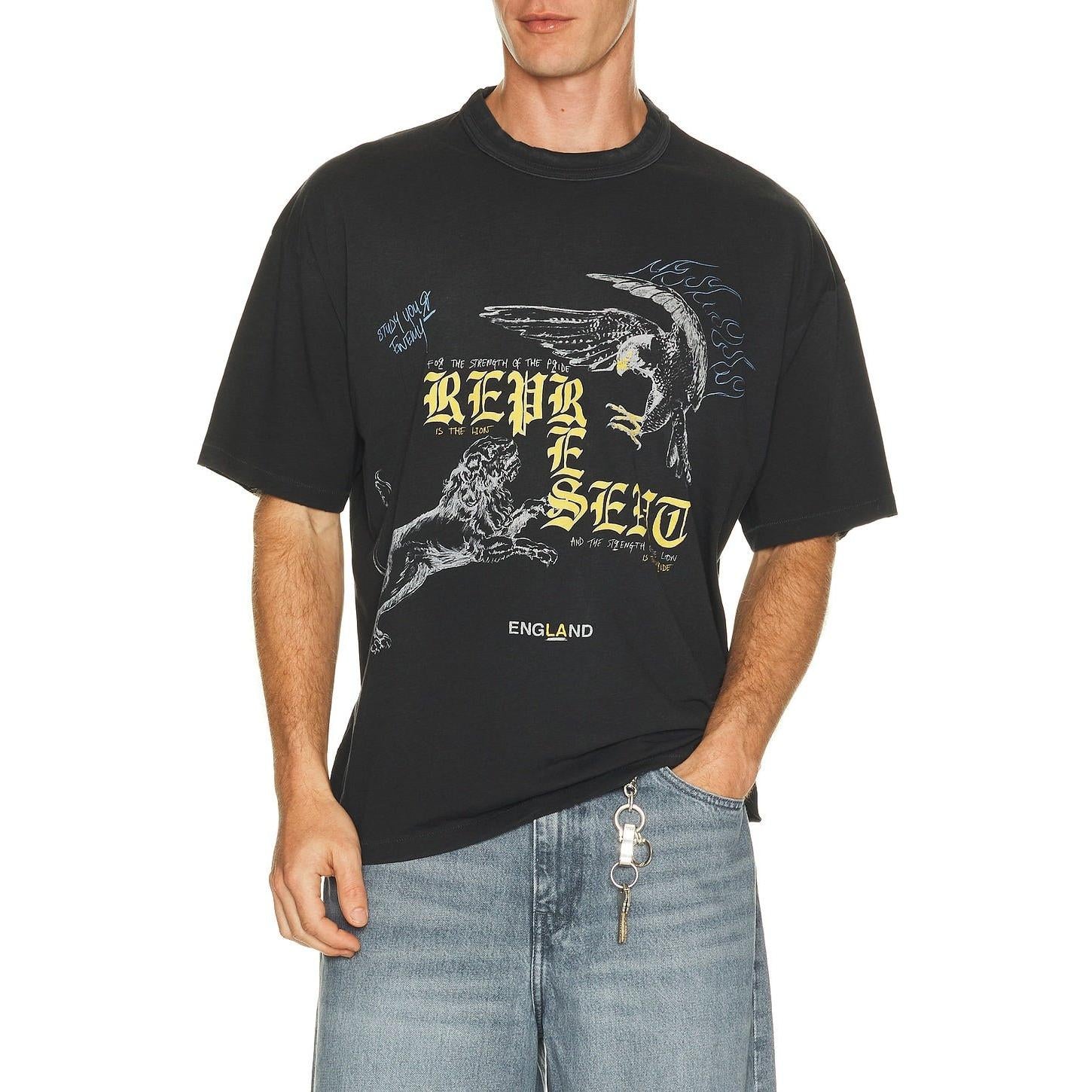 Represent Enemy Tee Washed Black - Im Your Wardrobe